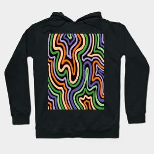 Trick or Treat Halloween Wavy Liquid Lines Hoodie